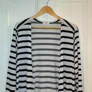 NWOT - LuLaRoe Black & White Sarah Cardigan - Size Large